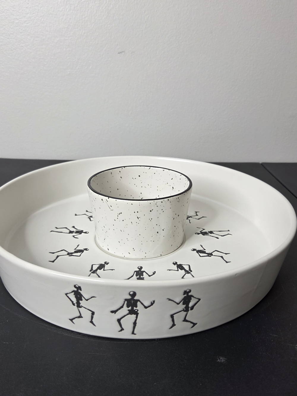 Kirklands 2-Piece Halloween Skeleton Chip & Dip Server Set